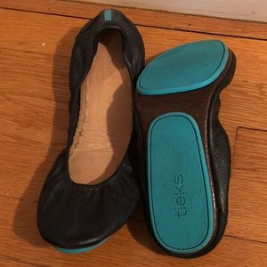 Tieks Black Leather Ballerina Flats